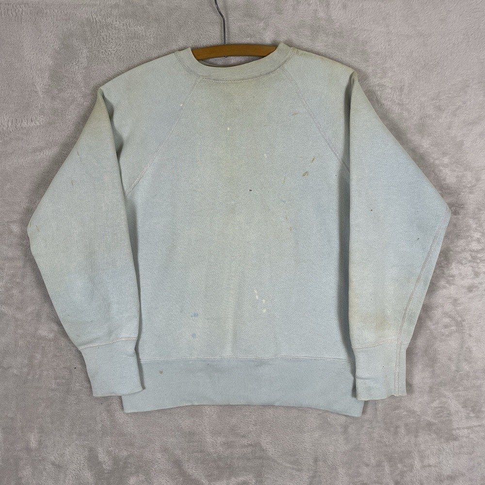 Vintage 1950s Cotton Sweatshirt 20x23 Gussets Reinforced Collar 50s True Vtg